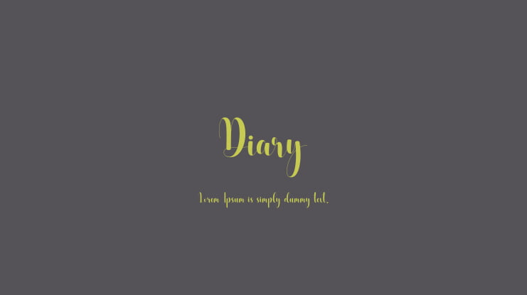 Diary Font