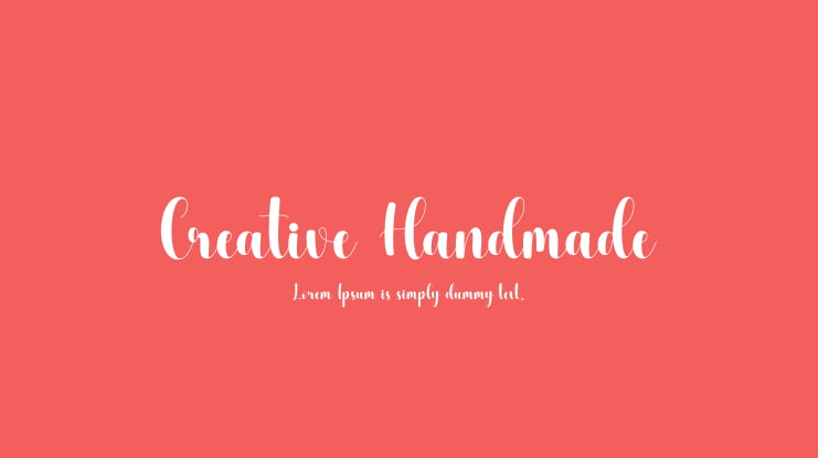 Creative Handmade Font