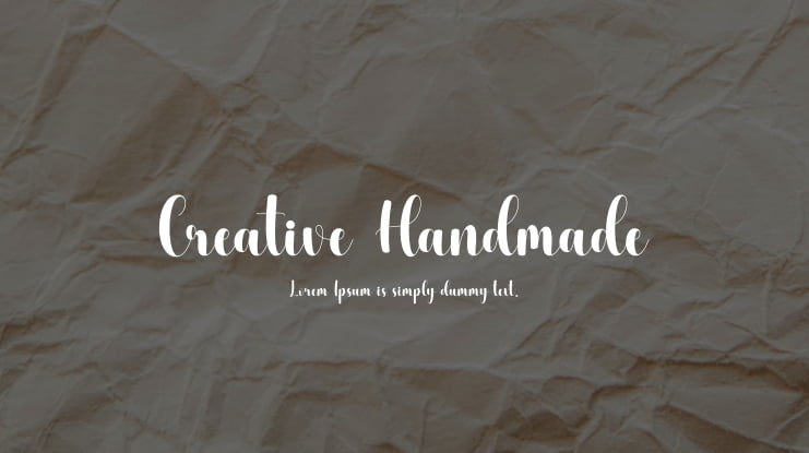 Creative Handmade Font