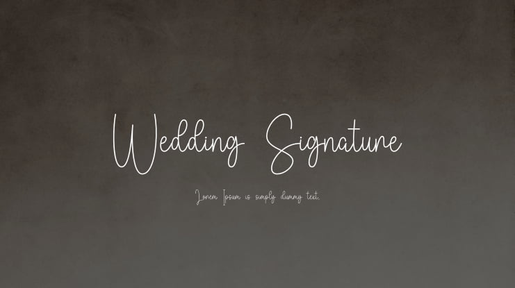 Wedding Signature Font