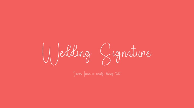 Wedding Signature Font