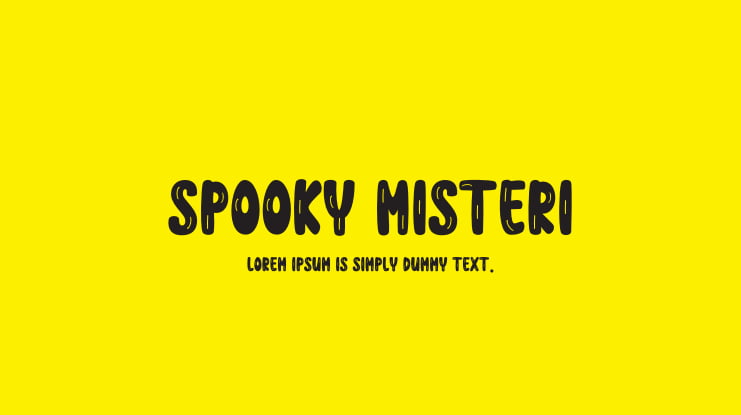 SPOOKY MISTERI Font