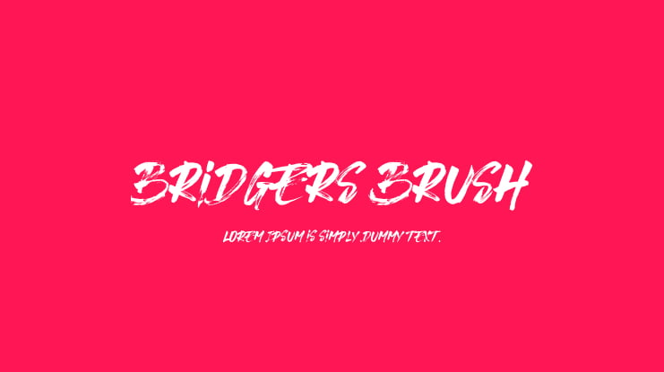 Bridgers Brush Font