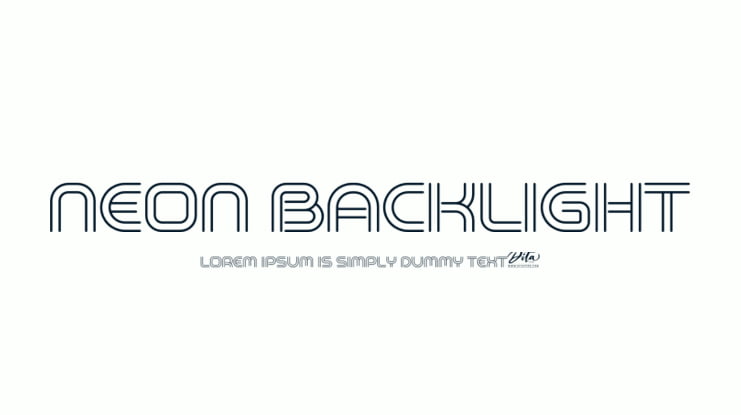 Neon Backlight Font