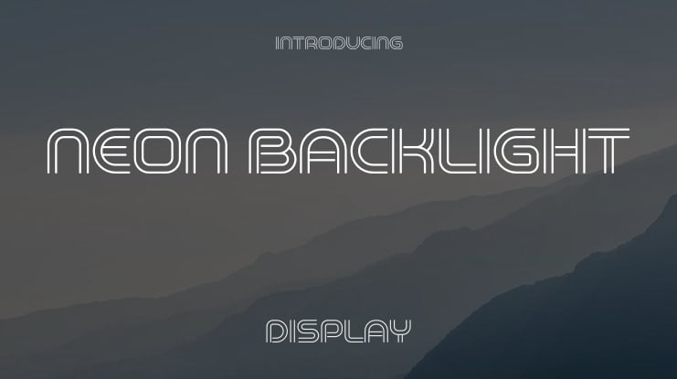 Neon Backlight Font