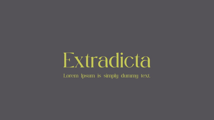 Extradicta Font