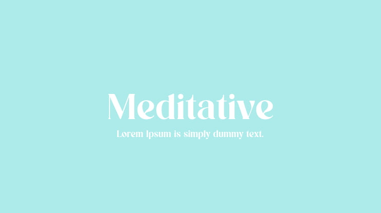 Meditative Font