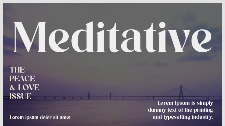 Meditative Font