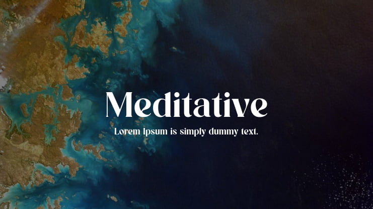 Meditative Font