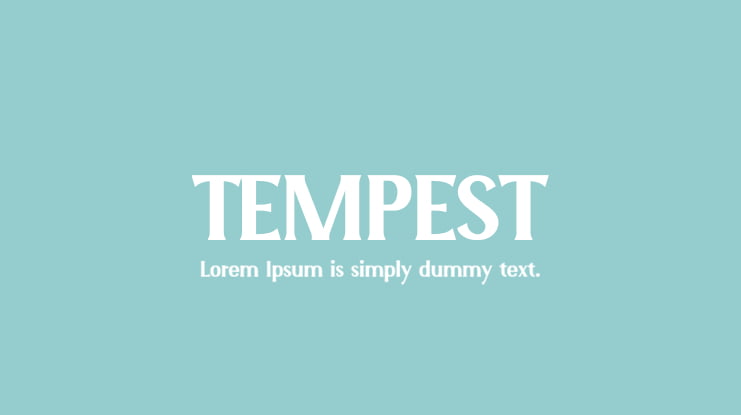 TEMPEST Font