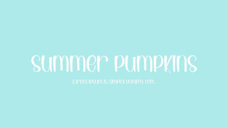 Summer Pumpkins Font