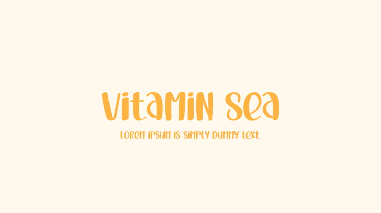 Vitamin Sea Font