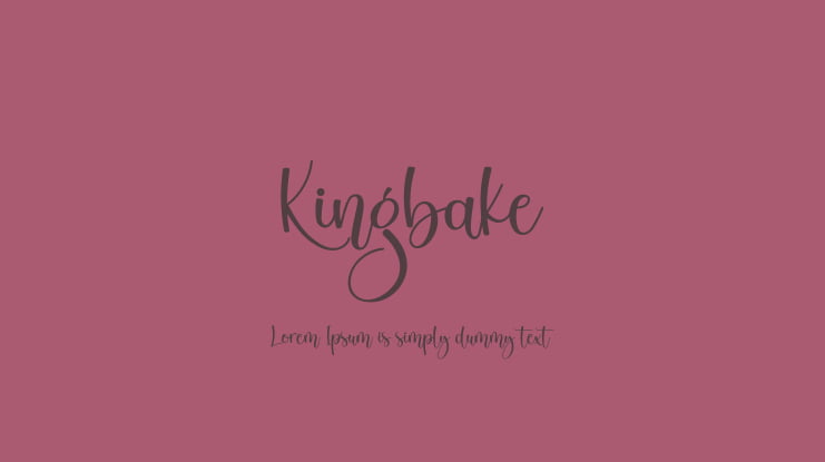 Kingbake Font