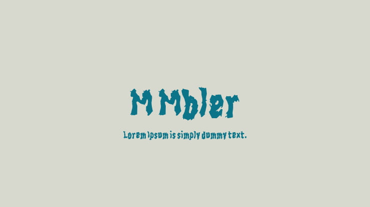 M Mbler Font