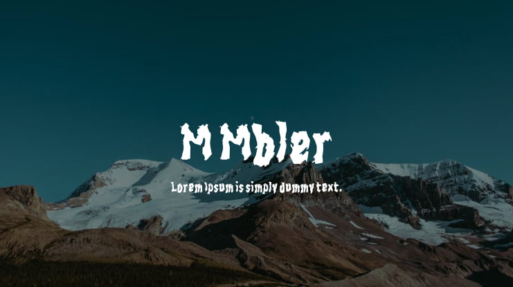 M Mbler Font