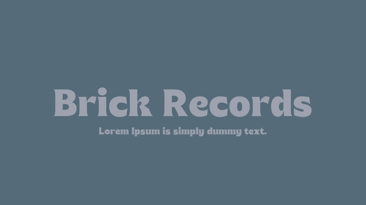 Brick Records Font