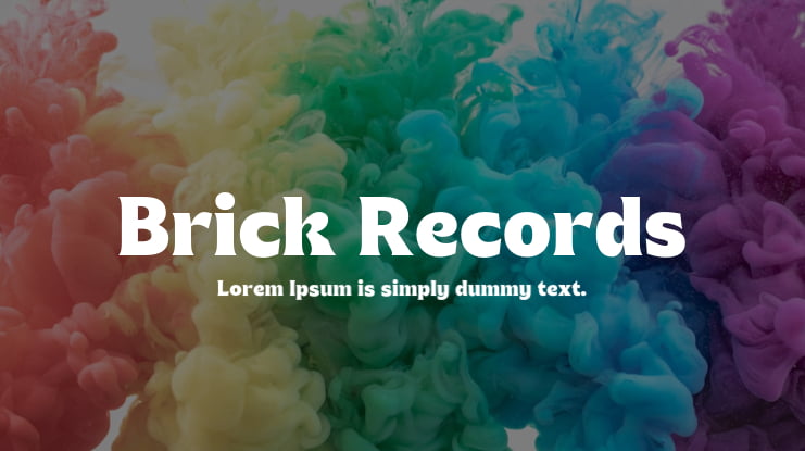 Brick Records Font