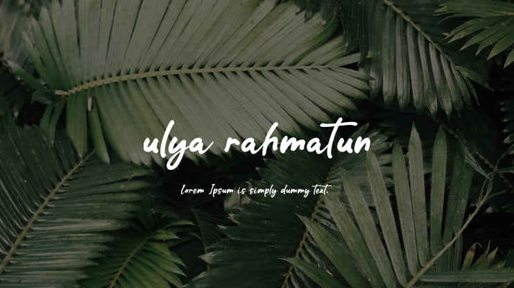 ulya rahmatun Font