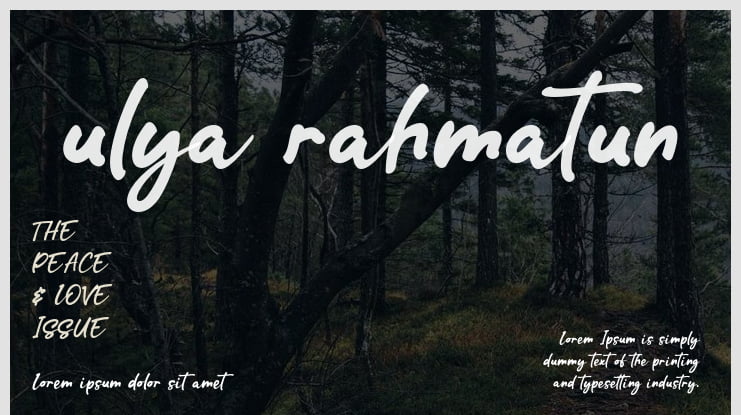 ulya rahmatun Font