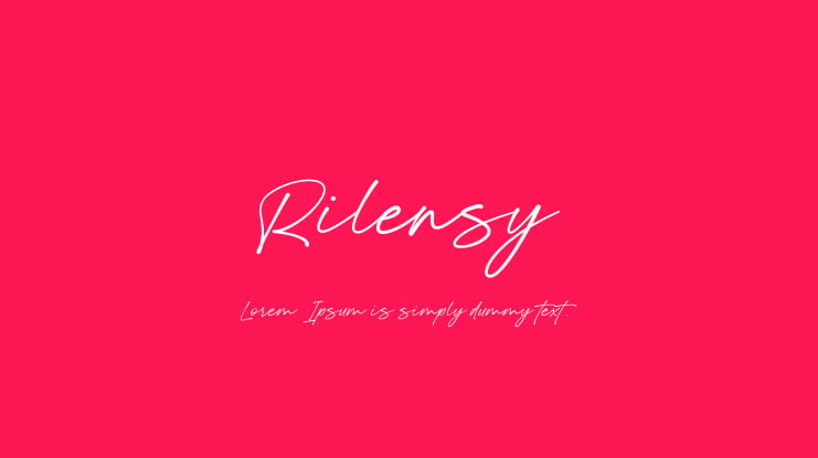 Rilensy Font