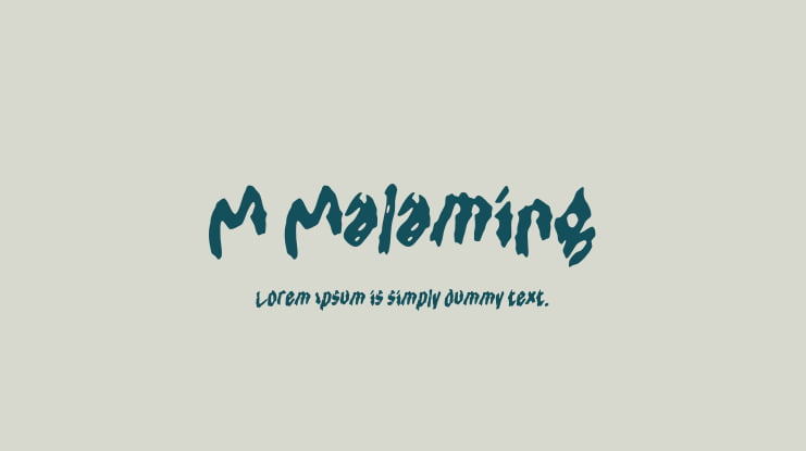 M Malaming Font