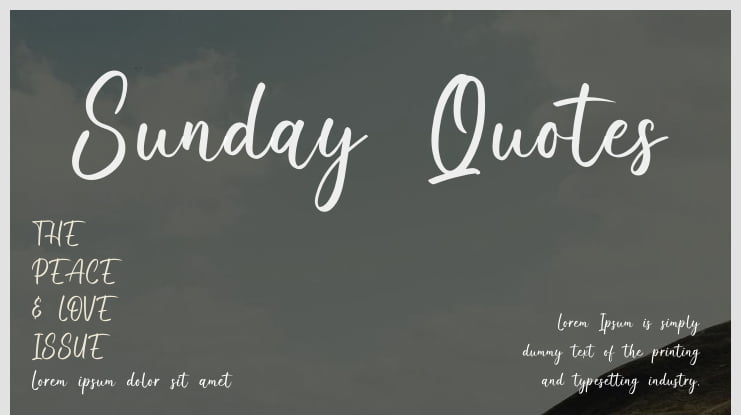 Sunday Quotes Font