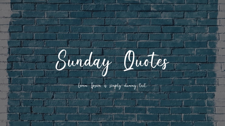 Sunday Quotes Font