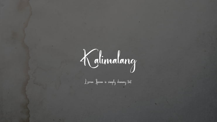 Kalimalang Font