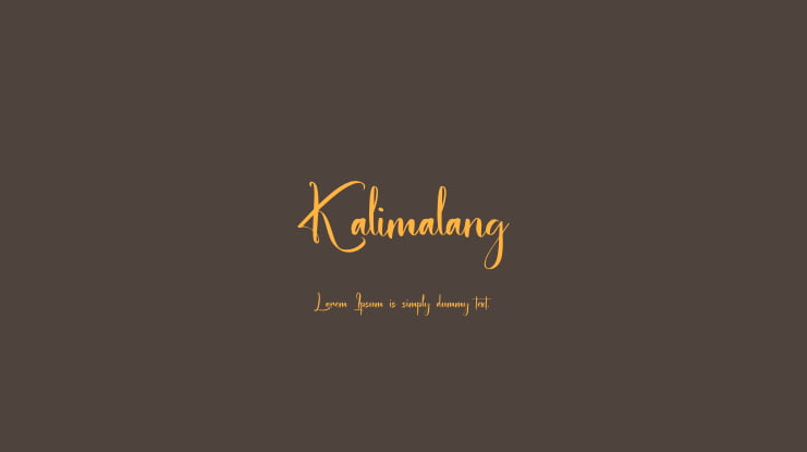 Kalimalang Font