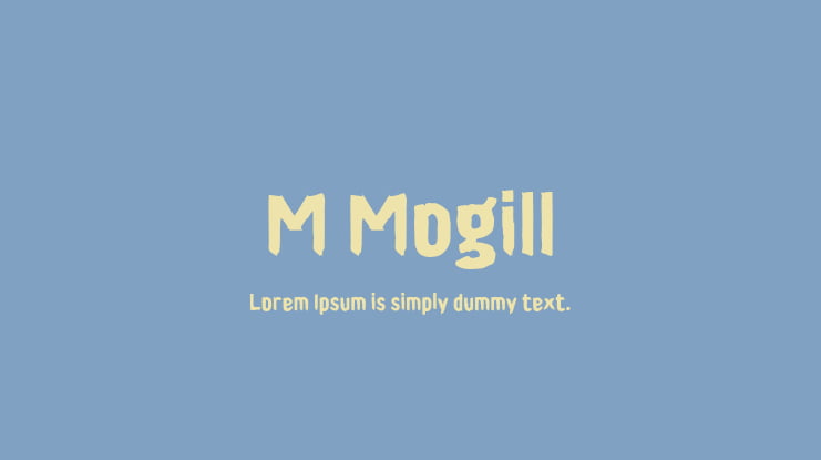 M Mogill Font