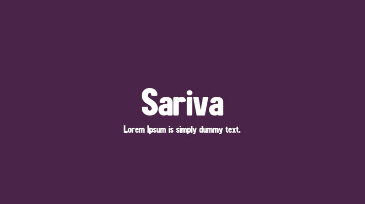 Sariva Font