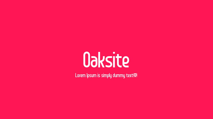 Oaksite Font Family