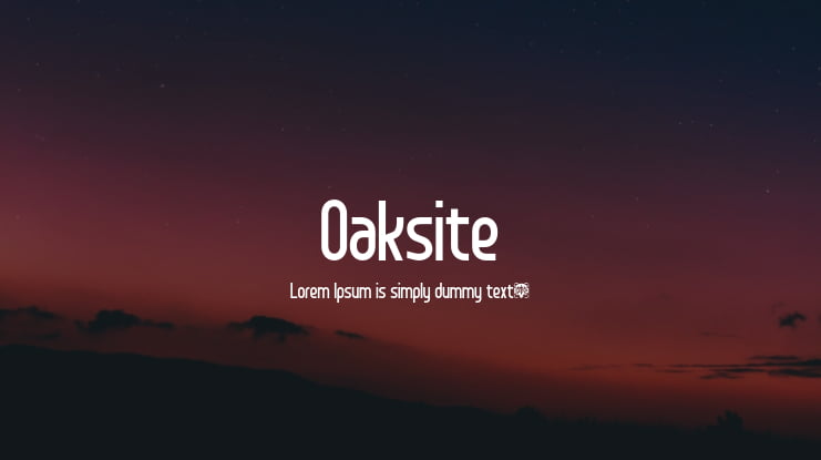 Oaksite Font Family