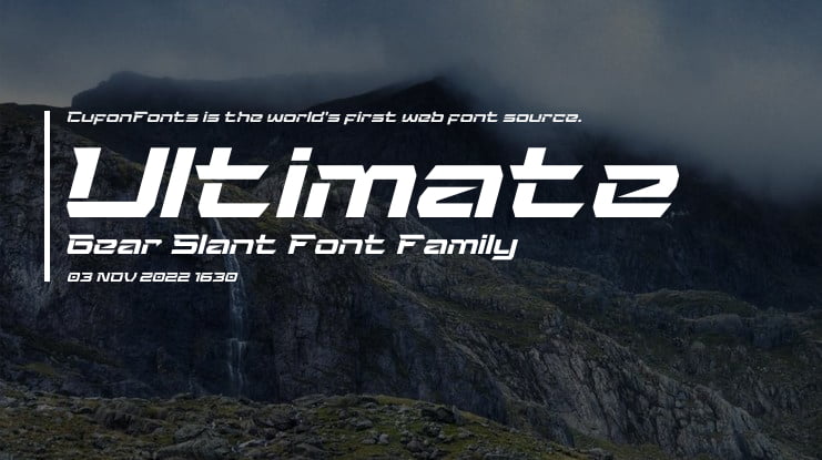 Ultimate Gear Slant Font Family