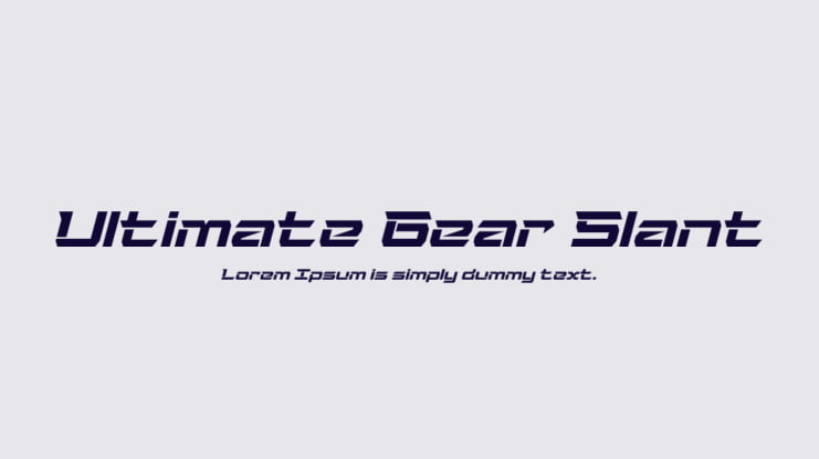 Ultimate Gear Slant Font Family