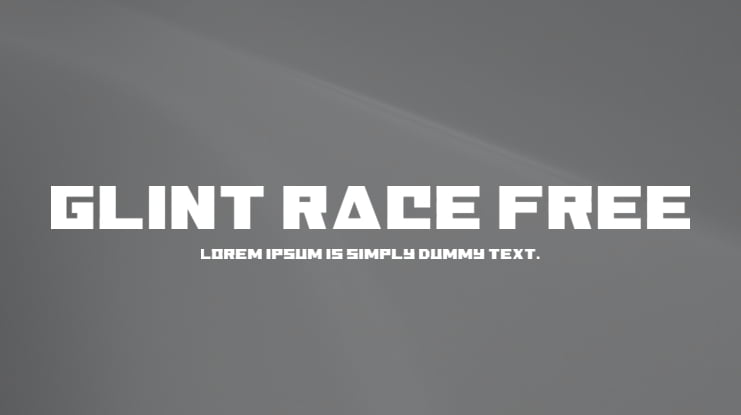 Glint Race Free Font