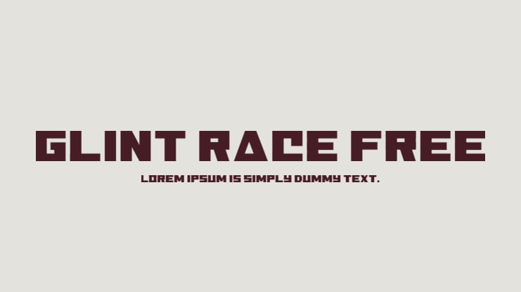 Glint Race Free Font