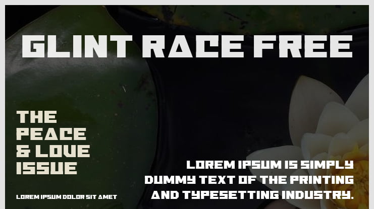 Glint Race Free Font