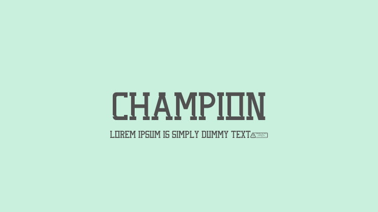 Champion Font