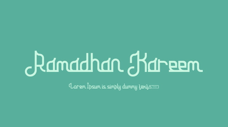 Ramadhan Kareem Font