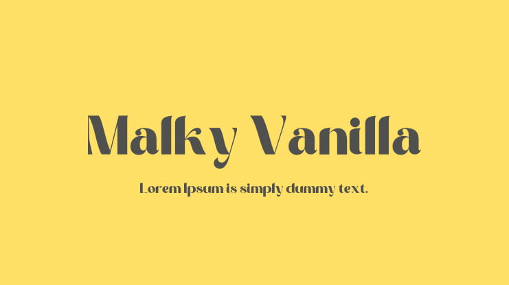 Malky Vanilla Font