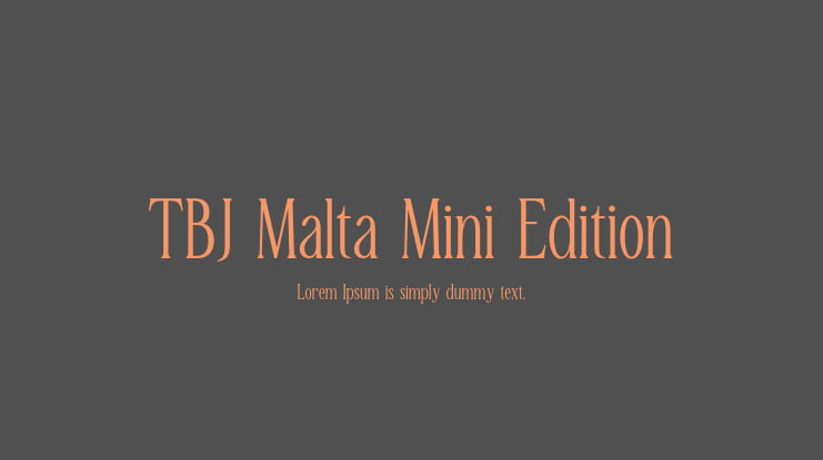 TBJ Malta Mini Edition Font Family