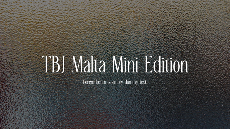 TBJ Malta Mini Edition Font Family