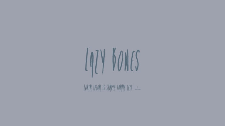 Lazy Bones Font