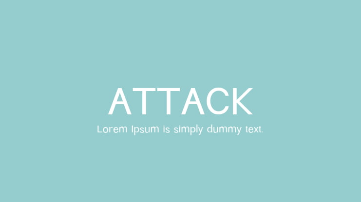 ATTACK Font