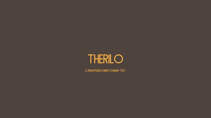 Therilo Font Family