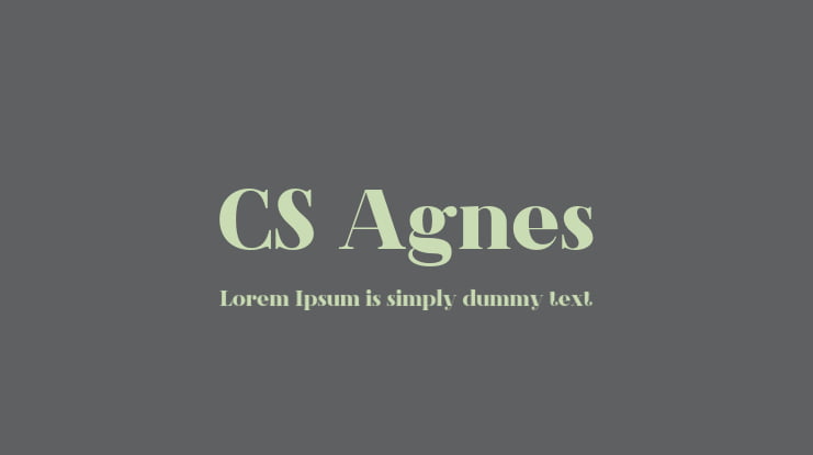 CS Agnes Font