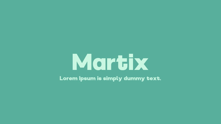 Martix Font