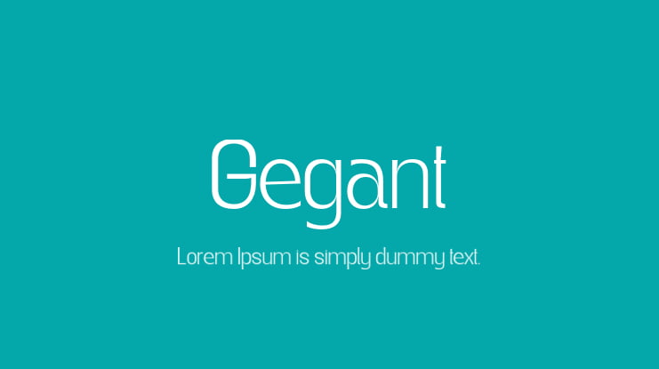 Gegant Font