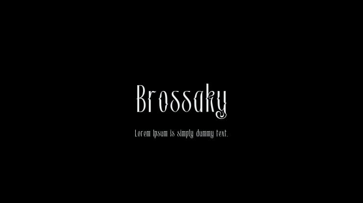 Brossaky Font